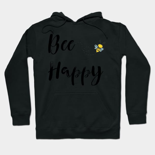 Cute BEE HAPPY Honeybee Gifts Hoodie by gillys